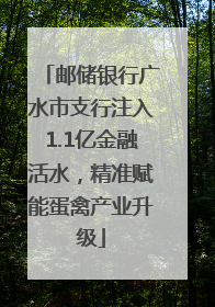 邮储银行广水市支行注入1.1亿金融活水，精准赋能蛋禽产业升级