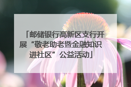 邮储银行高新区支行开展“敬老助老暨金融知识进社区”公益活动