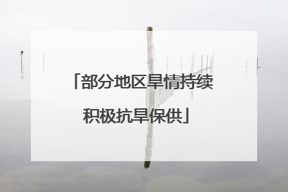 部分地区旱情持续 积极抗旱保供