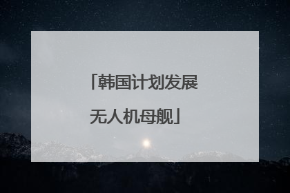 韩国计划发展无人机母舰