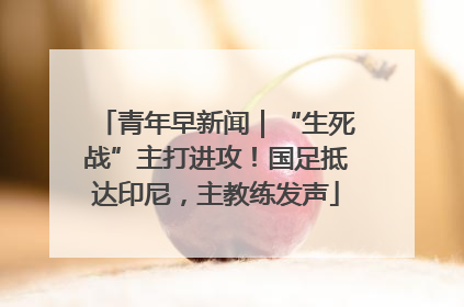 青年早新闻｜“生死战”主打进攻！国足抵达印尼，主教练发声