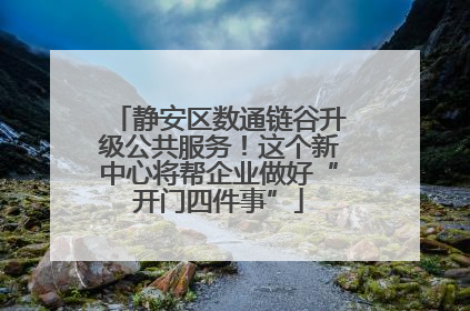 静安区数通链谷升级公共服务！这个新中心将帮企业做好“开门四件事”