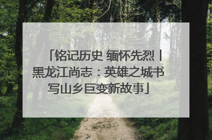 铭记历史 缅怀先烈丨黑龙江尚志：英雄之城书写山乡巨变新故事