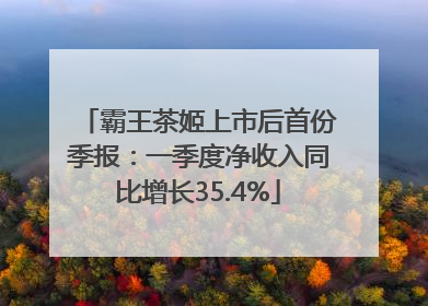 霸王茶姬上市后首份季报：一季度净收入同比增长35.4%