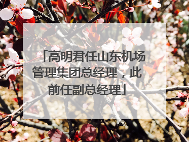 高明君任山东机场管理集团总经理，此前任副总经理
