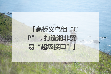 高桥义乌组“CP”，打造湘非贸易“超级接口”