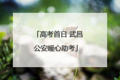 高考首日 武昌公安暖心助考