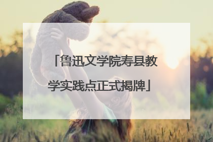 鲁迅文学院寿县教学实践点正式揭牌