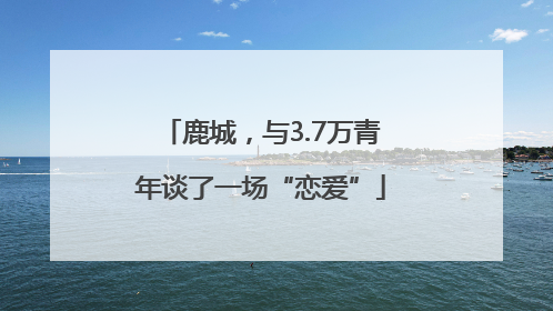 鹿城，与3.7万青年谈了一场“恋爱”