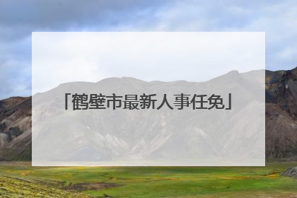 鹤壁市最新人事任免