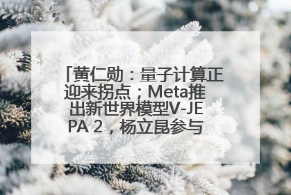黄仁勋：量子计算正迎来拐点；Meta推出新世界模型V-JEPA 2，杨立昆参与开发丨全球科技早参