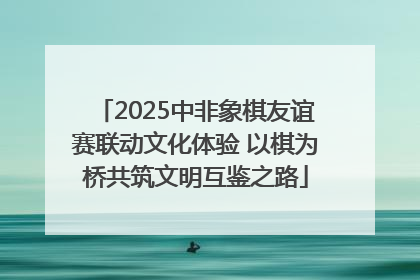 2025中非象棋友谊赛联动文化体验 以棋为桥共筑文明互鉴之路
