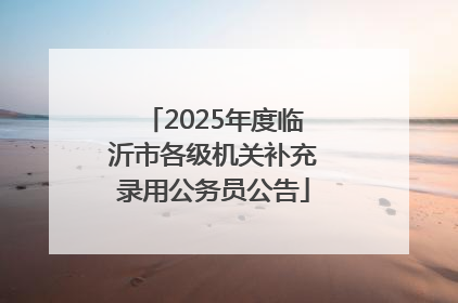 2025年度临沂市各级机关补充录用公务员公告