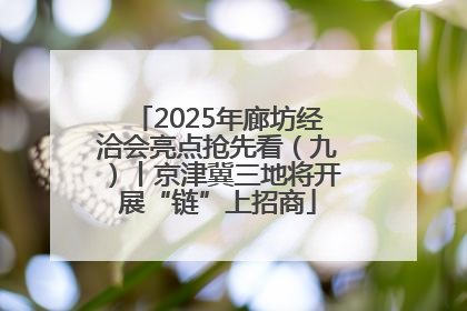 2025年廊坊经洽会亮点抢先看（九）丨京津冀三地将开展“链”上招商