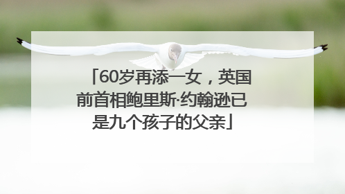 60岁再添一女，英国前首相鲍里斯·约翰逊已是九个孩子的父亲